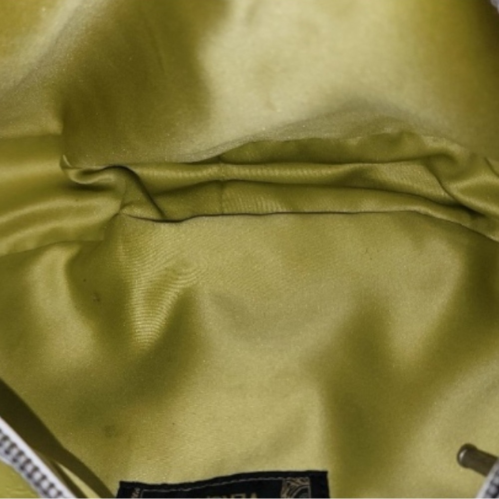 Versace Half Moon Shoulder Bag  Yellow & white EUC - Picture 6 of 8